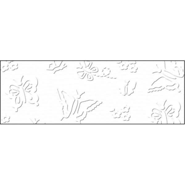Prägekarton Elegance 220g/qm 23x32cm VE=5 Blatt Schmetterlinge weiß