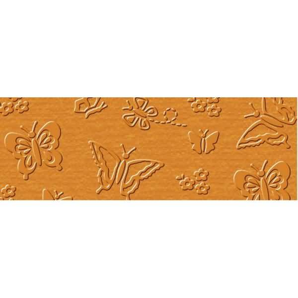 Prägekarton Elegance 220g/qm 23x32cm VE=5 Blatt Schmetterlinge orange