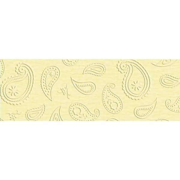 Prägekarton Elegance 220g/qm 23x32cm VE=5 Blatt Paisley chamois