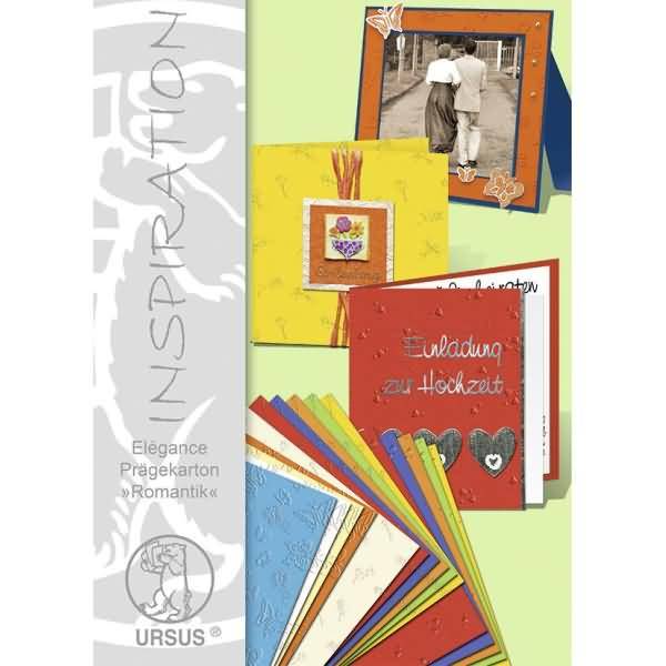 Prägekarton Elegance 'Romantic' 220g/qm 23x32cm VE=15 Blatt sortiert