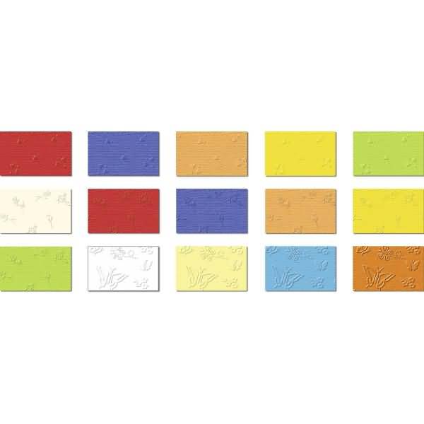 Prägekarton Elegance 'Romantic' 220g/qm 23x32cm VE=15 Blatt sortiert