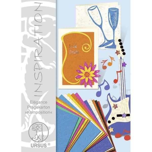 Prägekarton Elegance 'Komposition' 220g/qm 23x32cm 15BL.S.