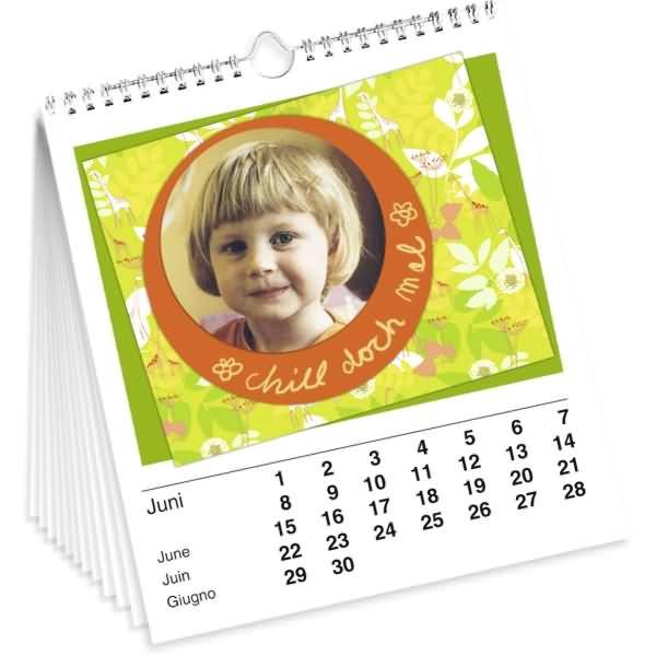 Fotokalender 21,5x24cm weiß