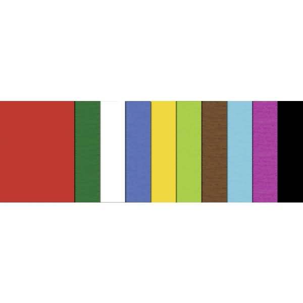 Tonkarton 220g/qm 50x70cm VE=100 Bogen 10 Farben sortiert