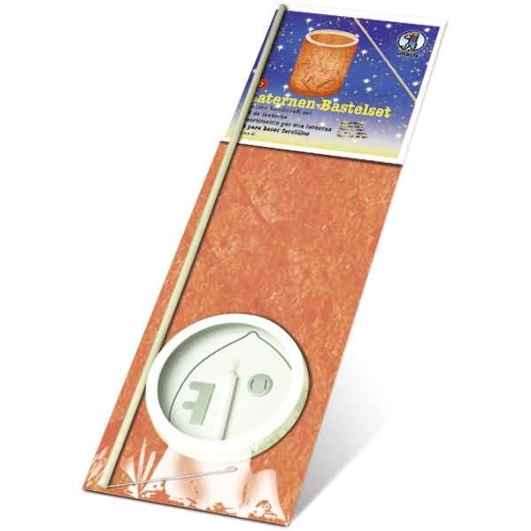 Laternen-Bastelset 6 Bananenpapier orange 20x15,3cm