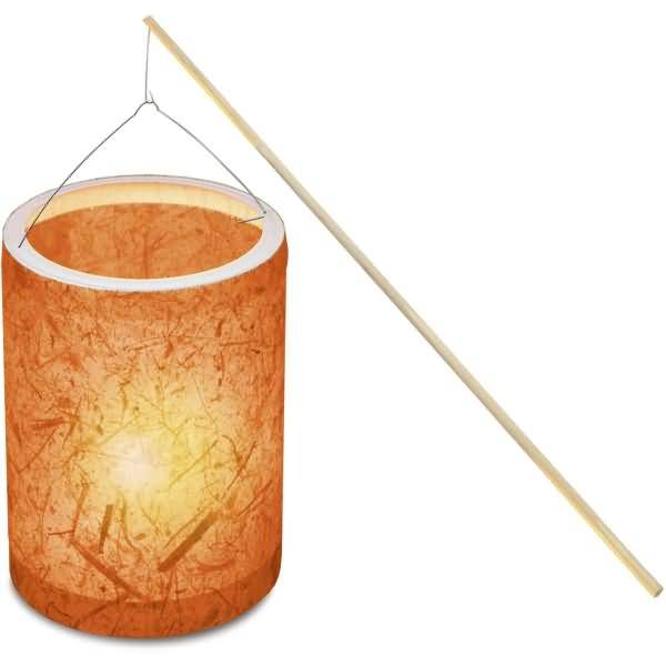 Laternen-Bastelset 6 Bananenpapier orange 20x15,3cm