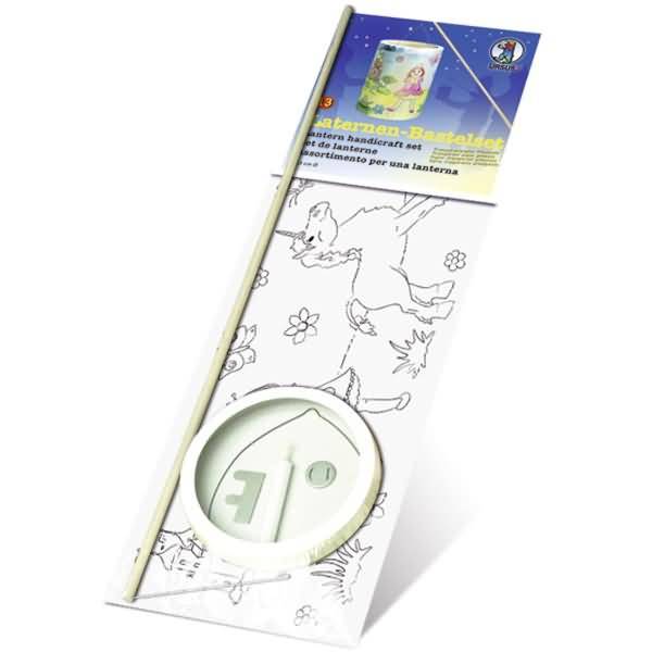 Laternen-Bastelset 13 'Prinzessinn' zum Ausmalen