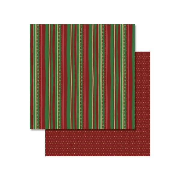 Scrapbook Paper Winterzauber rot/grün 12x12 Zoll VE=5 Blatt