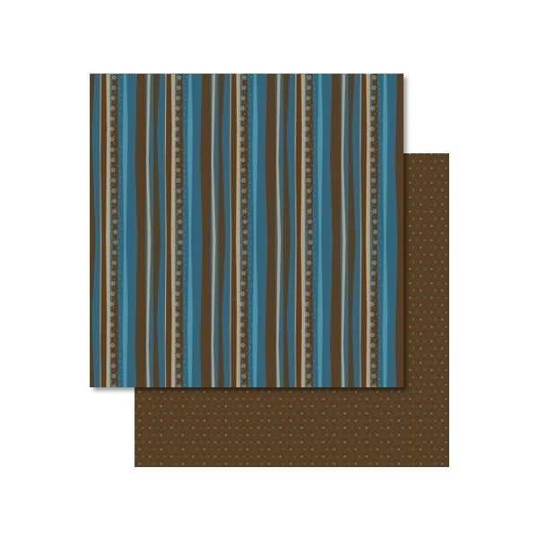 Scrapbook Paper Winterzauber petrol/braun 12x12 Zoll VE=25 Blatt