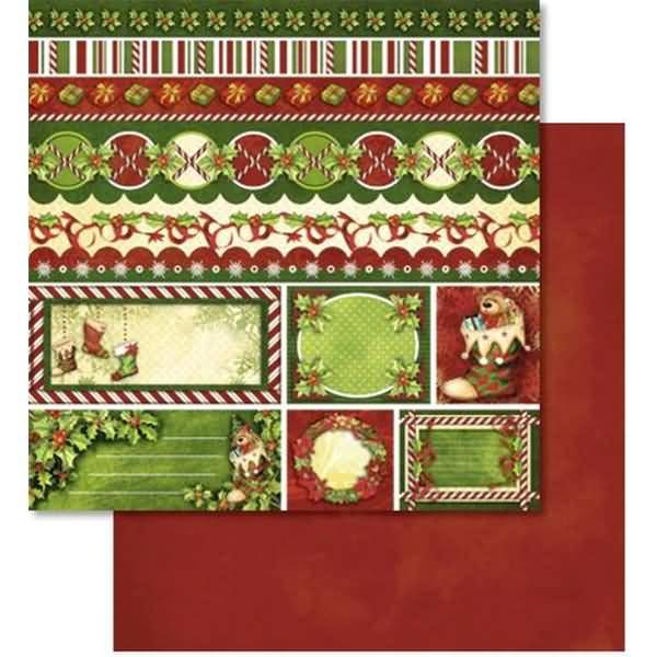 Scrapbook Paper Premium Glitter 30,5x30,5cm VE=5 Blatt Motiv 218
