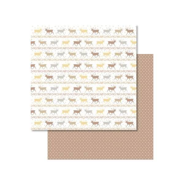 Scrapbook Paper Classic Christmas creme/braun12x12 Zoll VE=5 Blatt Motiv 2