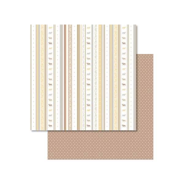 Scrapbook Paper Classic Christmas creme/braun12x12 Zoll VE=5 Blatt Motiv 4