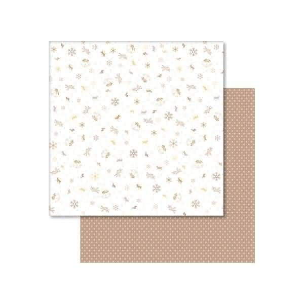 Scrapbook Paper Classic Christmas creme/braun12x12 Zoll VE=5 Blatt Motiv 5