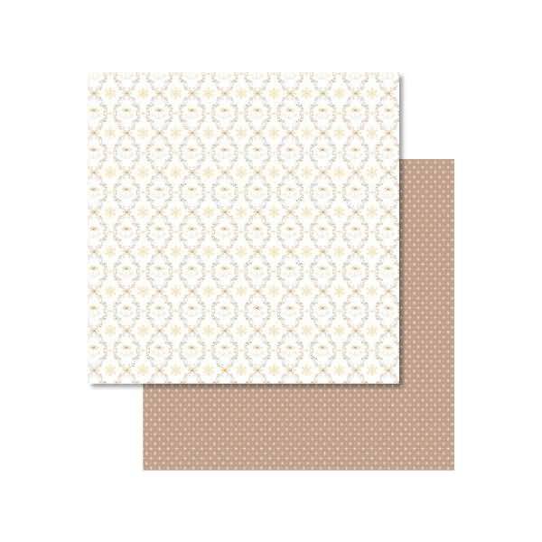 Scrapbook Paper Classic Christmas creme/braun12x12 Zoll VE=25 Blatt Motiv 1
