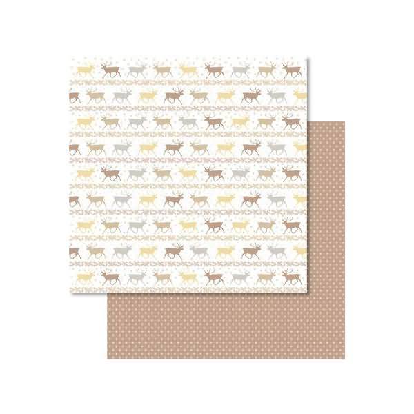 Scrapbook Paper Classic Christmas creme/braun12x12 Zoll VE=25 Blatt Motiv 2