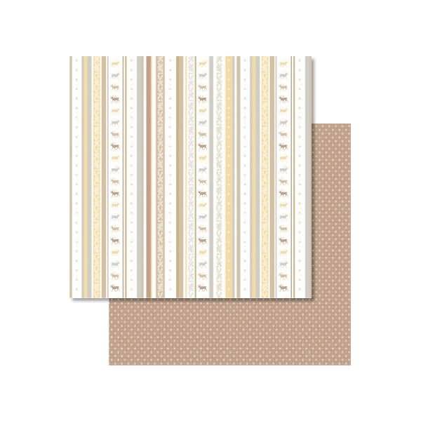 Scrapbook Paper Classic Christmas creme/braun12x12 Zoll VE=25 Blatt Motiv 4