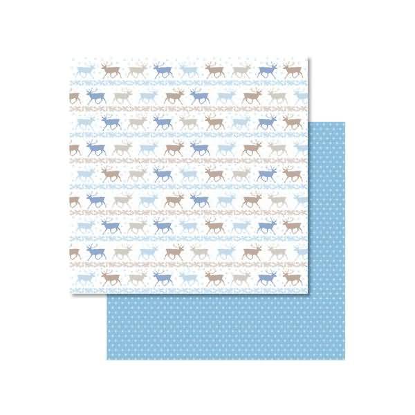 Scrapbook Paper Classic Christmas blau/braun12x12 Zoll VE=5 Blatt Motiv 2