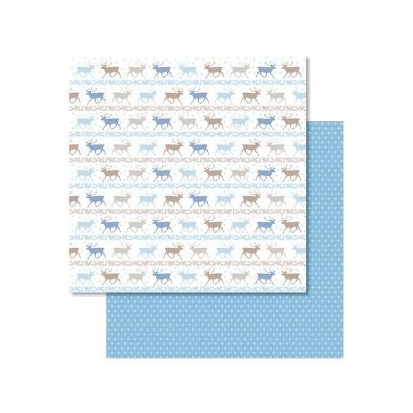 Scrapbook Paper Classic Christmas blau/braun12x12 Zoll VE=25 Blatt Motiv 2