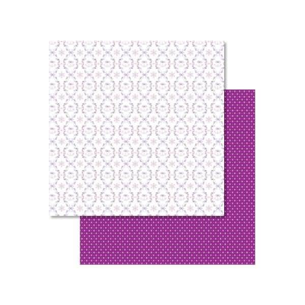 Scrapbook Paper Classic Christmas flieder/brombeer 12x12 Zoll VE=5 Blatt Motiv 1