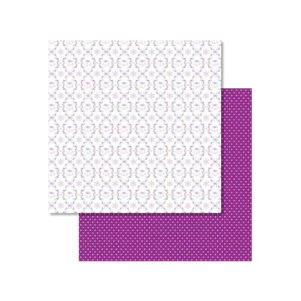 Scrapbook Paper Classic Christmas flieder/brombeer 12x12 Zoll VE=25 Blatt Motiv 1