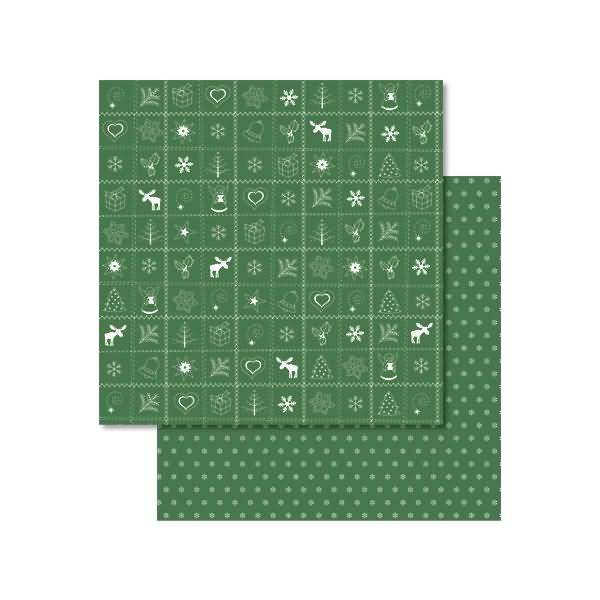 Scrapbook Paper Country Christmas12x12 Zoll VE=25 Blatt grün