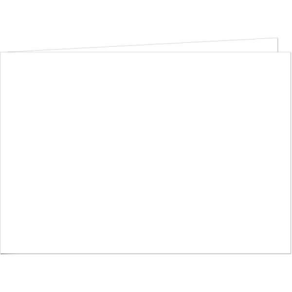 Briefkarten A6 quer doppelt VE=25 Stück weiß