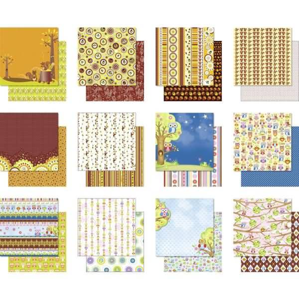 Scrapbook Paper Premium Glitter Block 30,5x30,5cm Version 8 VE=12 Blatt