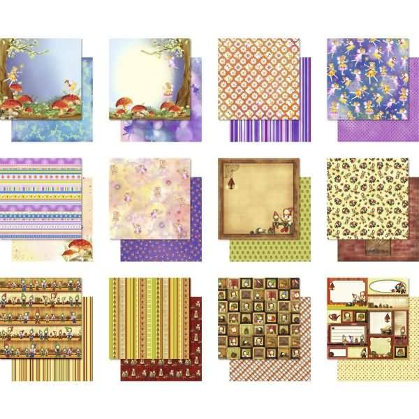 Scrapbook Paper Premium Glitter BLOCK 30,5x30,5cm Version 9 VE=12 Blatt