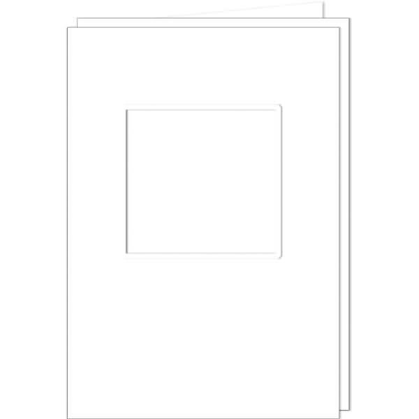 Passepartoutkarten A6 quadratisch VE=25 Stück weiß
