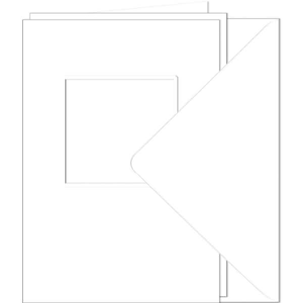 Passepartoutkarten A6 quadratisch VE=25 Stück weiß
