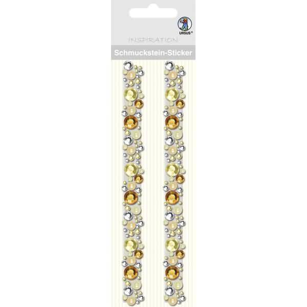 Schmucksteinsticker Bordüren Fancy VE=2 Stück gelb