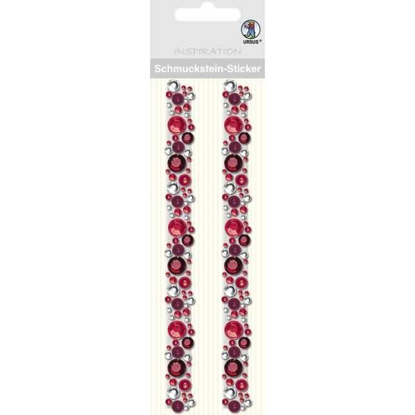 Schmucksteinsticker Bordüren Fancy VE=2 Stück rot