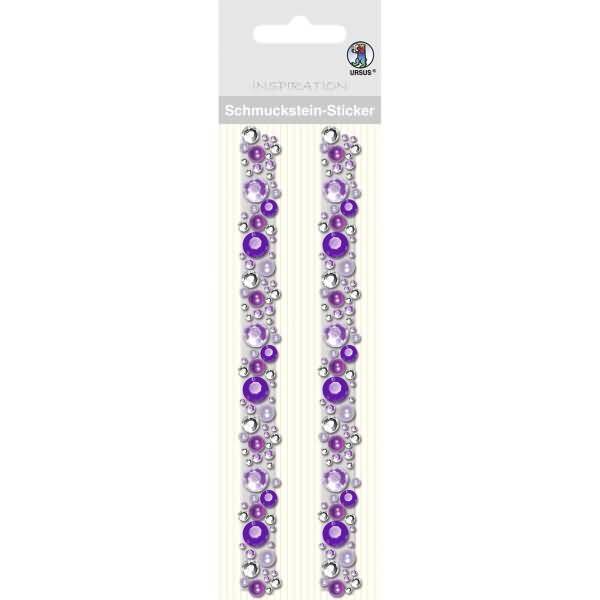 Schmucksteinsticker Bordüren Fancy VE=2 Stück violett