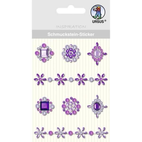 Schmucksteinsticker Medaillons VE=8 Stück violett