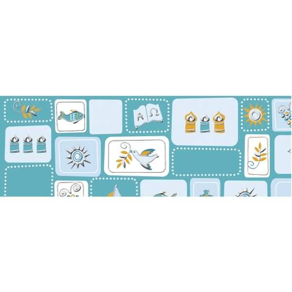 Transparentpapier Glory petrol 115g/qm A4 VE=5 Blatt Motiv 01