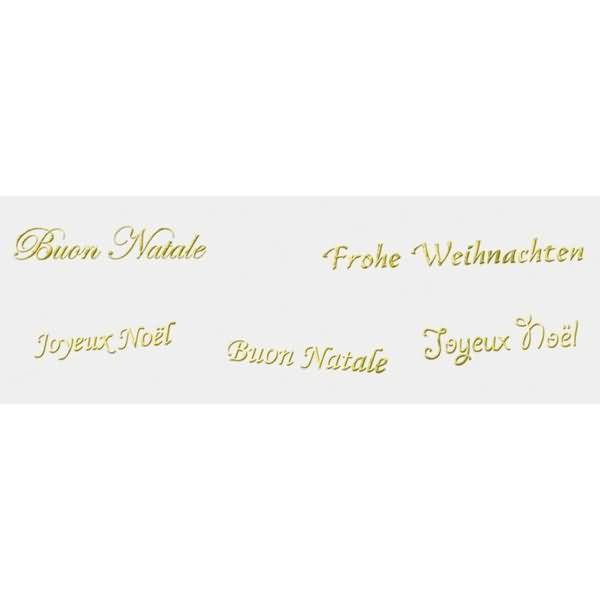 Transparentpapier Golden Style 115g/qm A4 VE=5 Blatt Frohe Weihnachten