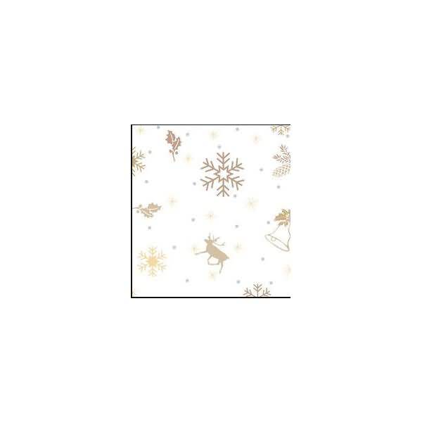 Transparentpapier Rolle 115 g/qm 50x61cm Classic Christmas creme/braun Motiv 05