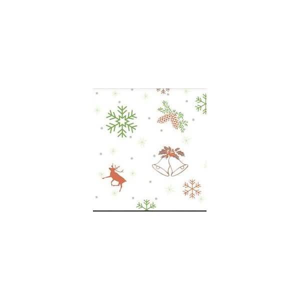 Transparentpapier Rolle 115 g/qm 50x61cm Classic Christmas rot/grün Motiv 05