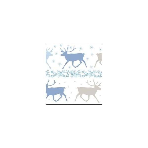Transparentpapier Rolle 115 g/qm 50x61cm Classic Christmas blau/braun Motiv 02