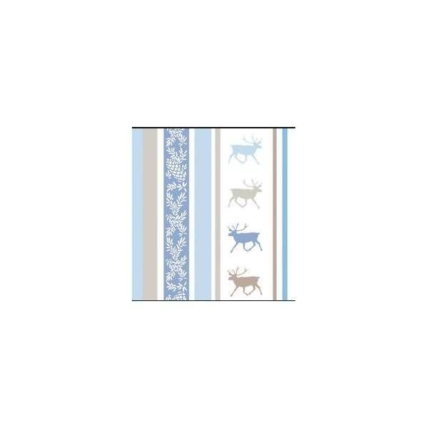 Transparentpapier Rolle 115 g/qm 50x61cm Classic Christmas blau/braun Motiv 04
