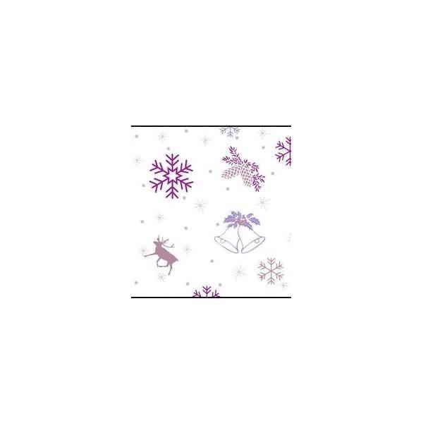 Transparentpapier Rolle 115 g/qm 50x61cm Classic Christmas flieder/brombeer Motiv 05