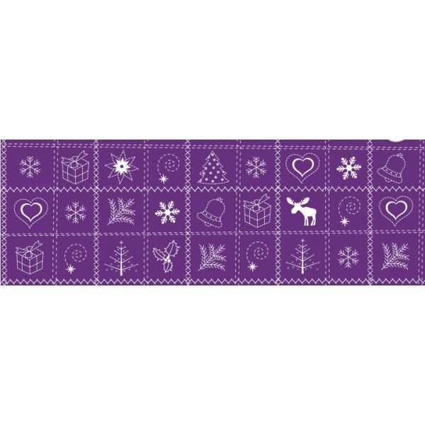 Transparentpapier 115 g/qm A4 VE=5 Blatt Country Christmas violett