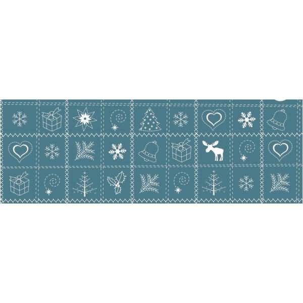 Transparentpapier 115 g/qm A4 VE=5 Blatt Country Christmas petrol