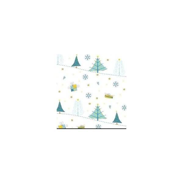 Transparentpapier Rolle 115 g/qm 50x61cm Magic Christmas petrol