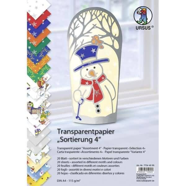 Transparentpapier 115g/qm A4 VE=20 Blatt Sortierung 4