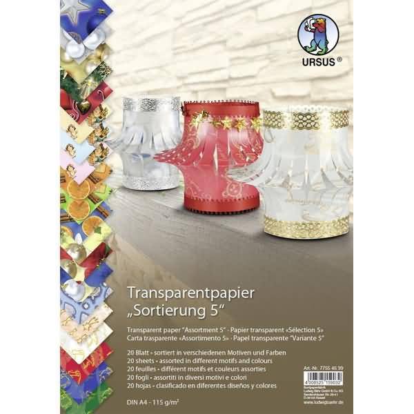 Transparentpapier 115g/qm A4 VE=20 Blatt Sortierung 5