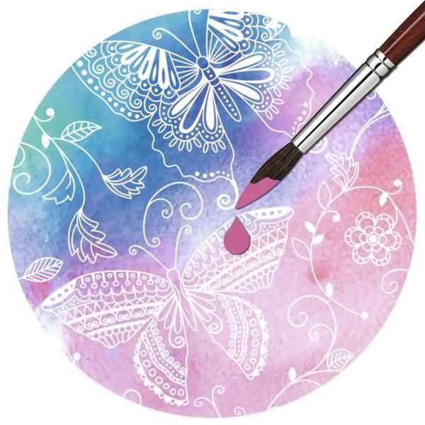 Zauberpapier 250g/qm 48x67cm Schmetterlinge