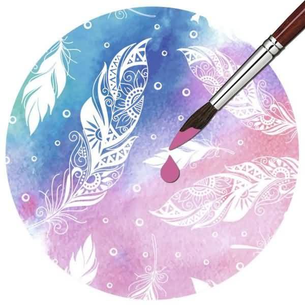 Zauberpapier 250g/qm 48x67cm Federn