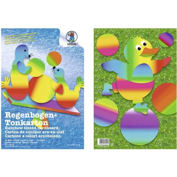 Regenbogen-Tonkarton 170g/qm 23x33cm VE=10 Blatt sortiert