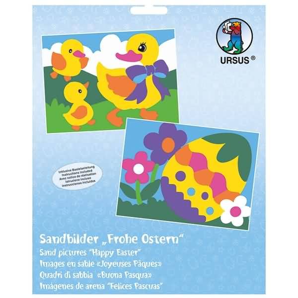 Kreativset Sandbilder 'Frohe Ostern' 2 Motive 'Osternest'